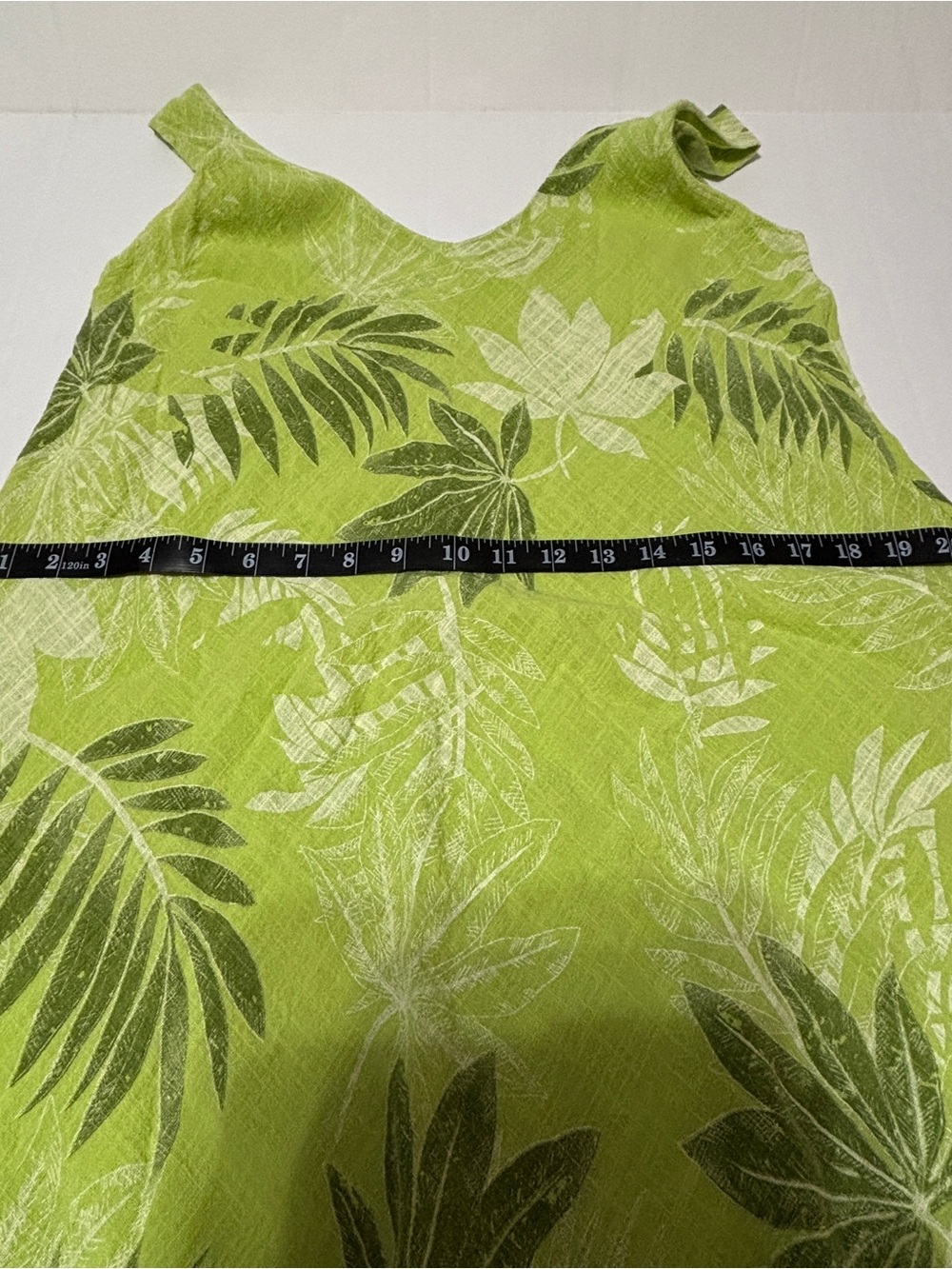 100% Cotton Cherishh Made in Italy Size Medium tank Dress With Tiered Hem Green - Picture 8 of 9